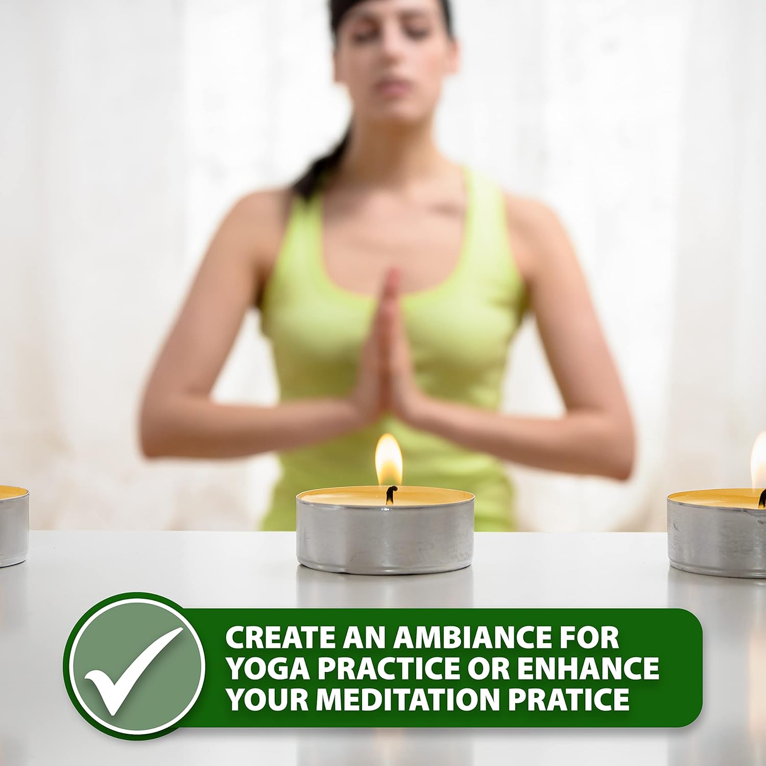 Mudra Crafts 100 Tibetan Tealight Vanaspati Ghee Butter Lamp Candle Set (Silver Tone Alloy Case)