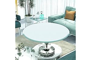 32" Round Tempered Glass Table Top: Crystal Clear Style for Any Space
