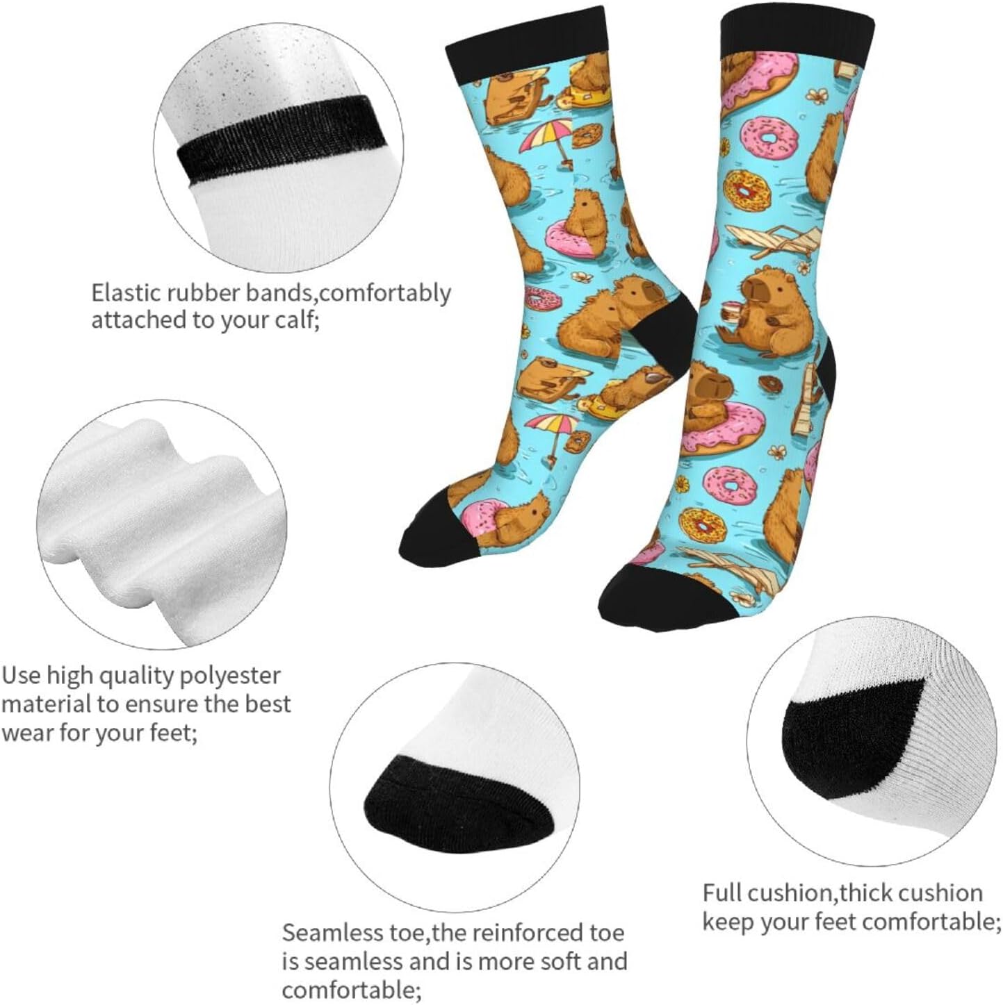 Funny Novelty Socks Casual Athletic Crazy Crew Socks For Women Men Gifts - Image 7