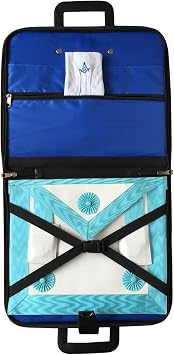 Masonic Regalia Blue Lodge Apron Case Master Mason Printed Square Compass & G