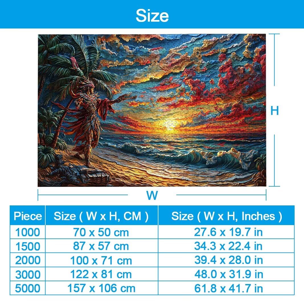 Puzzle 3000 Pièces Adultes, Puzzle 3000 Pieces Plage, Cadeau Femme -2124