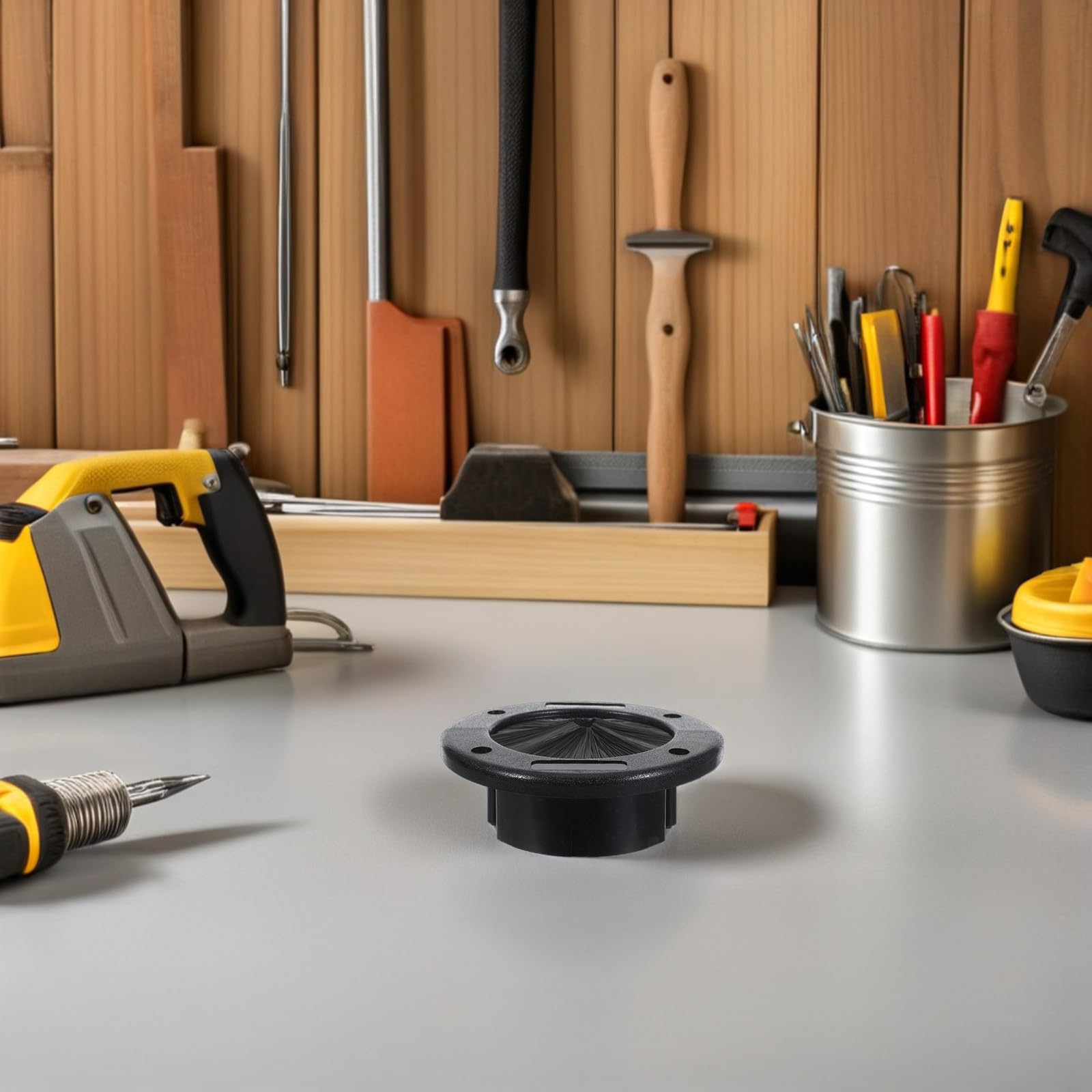 4 Pièces Passe-câble Ignifugé Brosse en Nylon Noir pour Système de Plancher Surélevé, Installation Sécurisée et Expansion, pour Baie de Serveur et Centre de Données