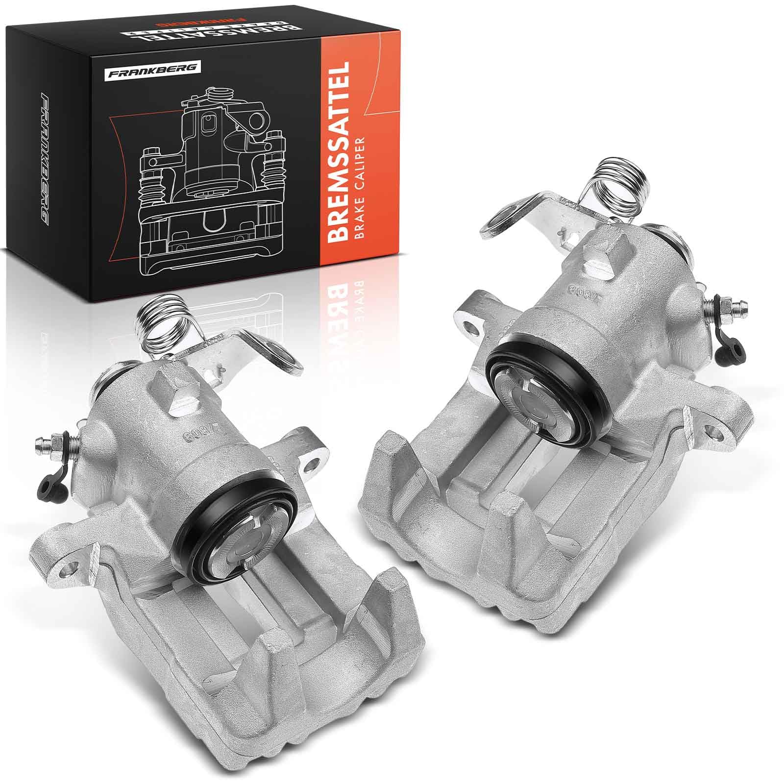 Frankberg 2x Bremssattel Bremszange Hinten Links Rechts Aluminium Kompatibel mit Golf IV Polo Fabia I Fabia II A3 Leon Ibiza III TT Cordoba R.o.o.m.s.t.e.r Replace# 1J0615424F