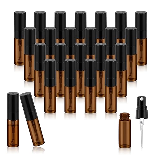 Miniatura 14 de Zhehao - 200 unidades de mini botellas de spray de 5 ml, botellas de vidrio transparente para perfume, atomizador de perfume recargable