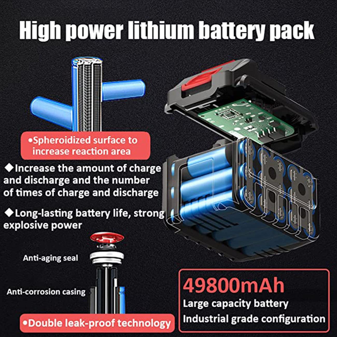 Cesoie Elettriche per Potatura,Batterie Elettriche di Ricambio A Batteria,Potatore A Batteria per Giardinaggio, Taglio di Rami di Alberi da Frutto,Diametro di