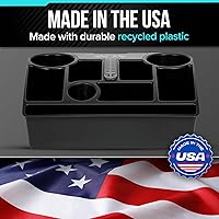 Vista 5 de Vehicle Seat Organizer Car Storage Caddy with Carrying Handle, 2 Large Cup Holders, 10 Compartments, Hidden Extra Storage, Fits Most Vehicles, Made