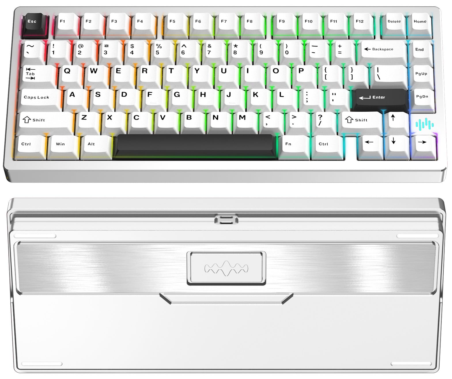 lawgy awamiknit アイボリー LEOBOG HI75CPro Mechanical Keyboards, RGB Backlit Tri-Mode BT5.0