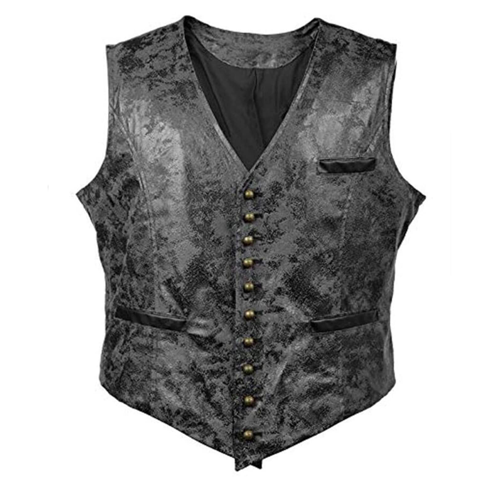Gilets boutons en métal et velours rétro JFDBGU, l'élégance d'une coupe XXXL soignée
