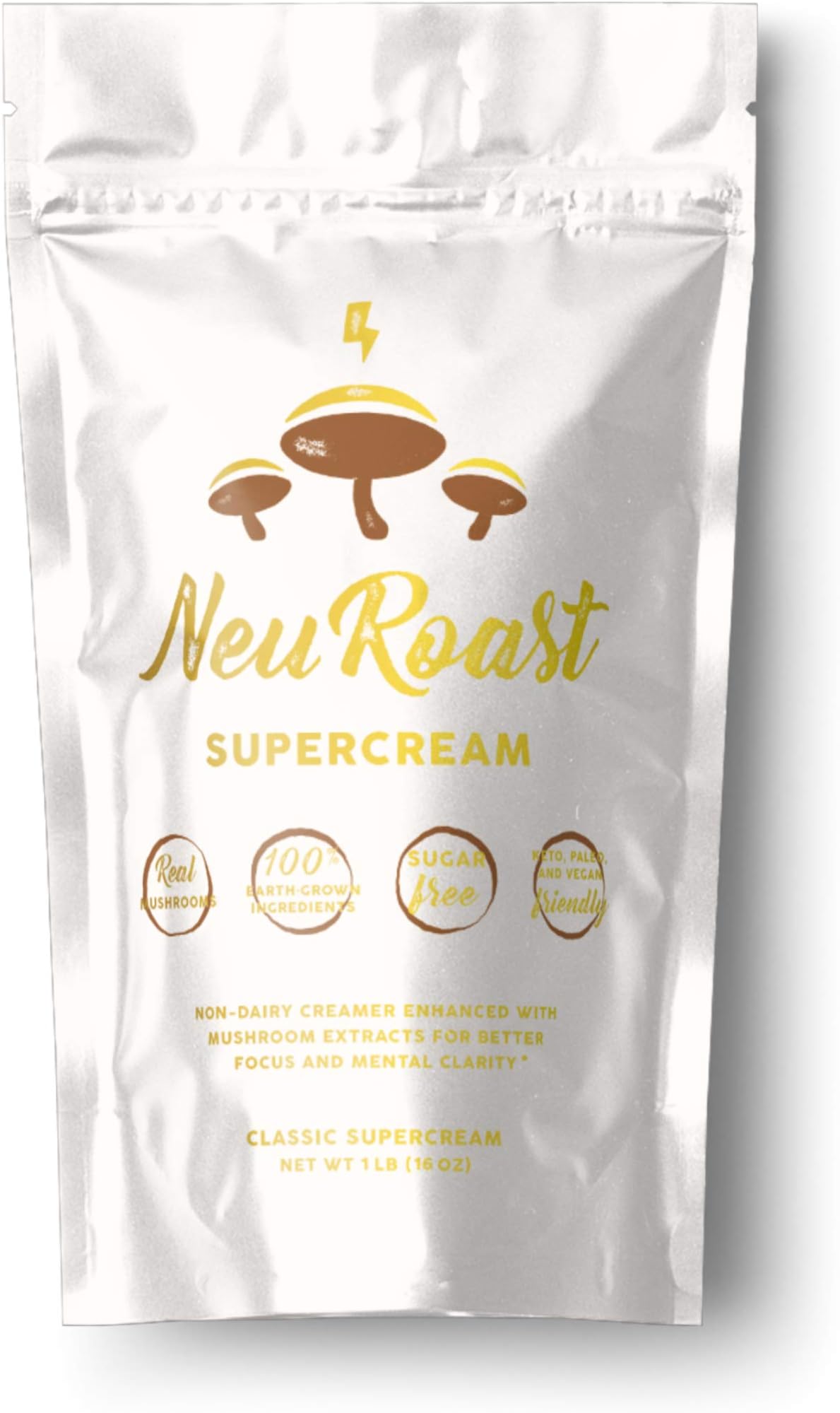 NeuRoast Coffee Creamer - Keto Coffee Creamer with Lion's Mane and Chaga | Sugar-Free, Gluten-Free, GMO-Free | Vegan-Friendly, Paleo, and Keto