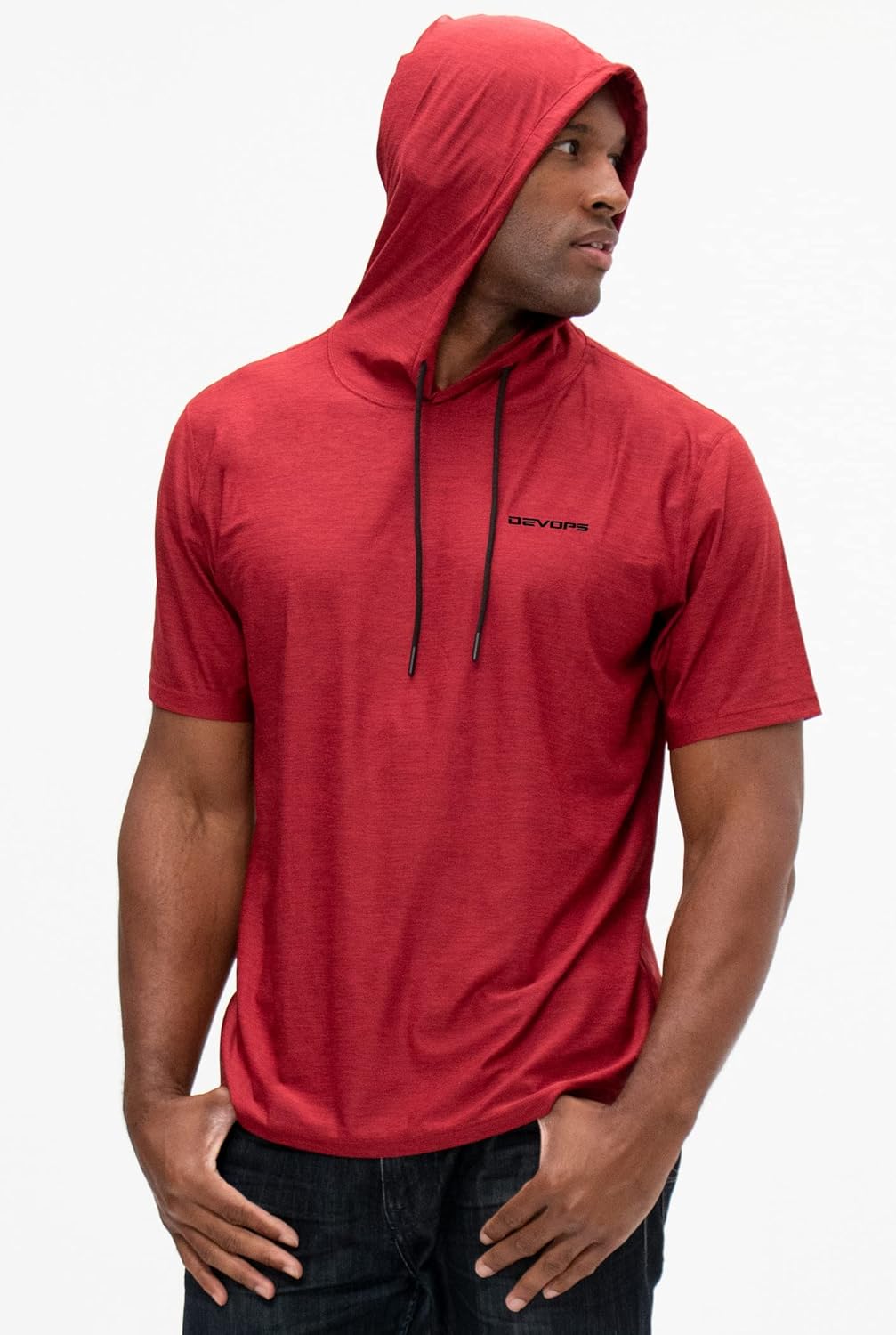 DEVOPS 3 Pack Men's Hoodie Short Sleeve Fishing Hiking Running Workout T-Shirts - Image 6