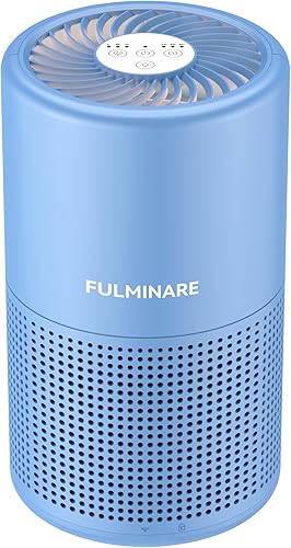 Miniatura 10 de FULMINARE Purificadores de aire para dormitorio H13 True HEPA purificador de aire, limpiador de aire silencioso con luz nocturna, 3 velocidades,