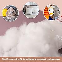 Vista 6 de Fibra de poliéster de alta calidad de 3.53 onzas, relleno de fibra, fibra de relleno blanca de alta resistencia para manualidades de animales