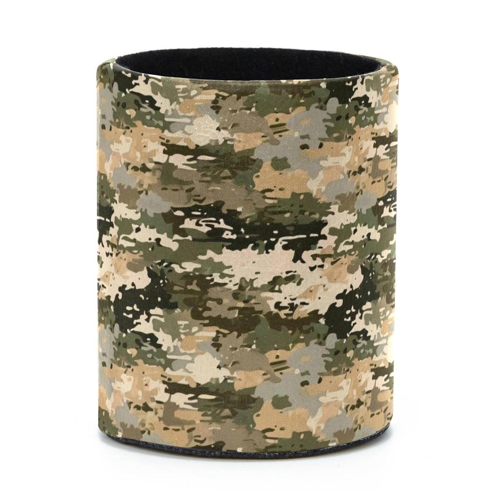 VAPOKF Round Pencil Holders for Desk, Classic Camouflage Pen Holders Pen Pot Makeup Brushes Storage Desktop Stationery Supplies Organiser for Home Office