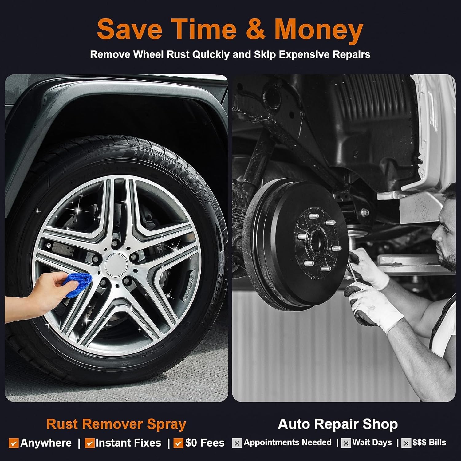 Rust Remover Spray for Metal, 2026 Upgrade Rust Remover for Metal, Multipurpose Rust Stain Remover, Fast Acting Heavy Duty Rust Dissolver for Cars, Tools, Bolts & More(2pc) — view 4
