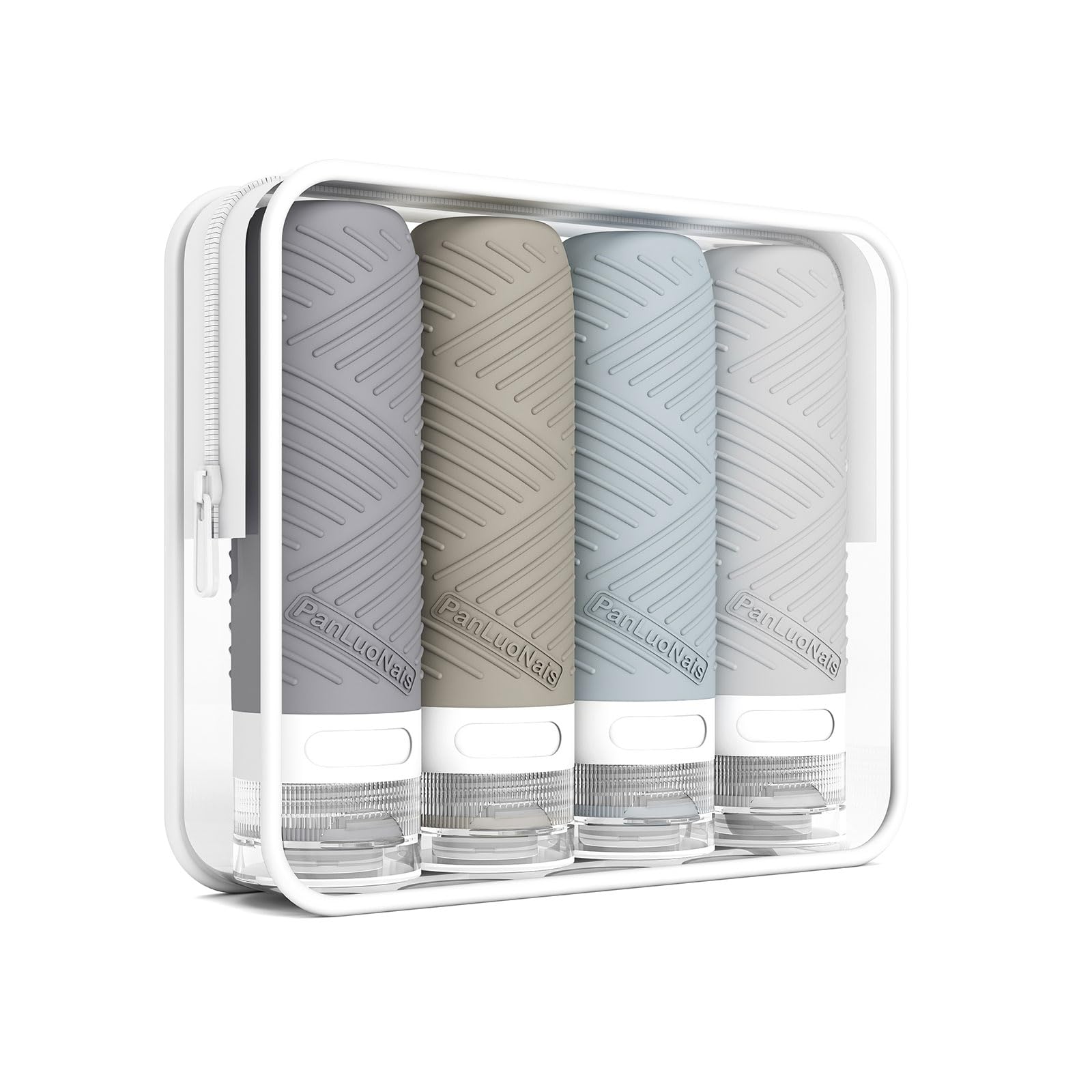 PanLuoNais Travel Bottles for Toiletries, Silicone TSA Approved Bottles, Leakproof Shampoo & Toiletry Containers for Airplane, Vacation & Business