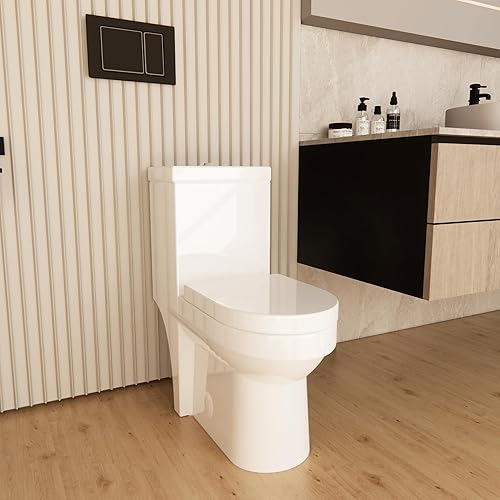URENTO Elongated Dual-speed Flushing 0.8/1.6 GPF One-Piece Skibidi Toilet for Bathrooms High Efficiency Flush