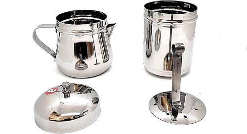 Miniatura 4 de KERAM Cafetera de filtro de café 2-3 tazasaccesorios de barra de café-filtros de café de acero inoxidable-gotero camping-senderismo reutilizable