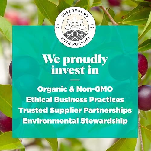 Miniatura 6 de Navitas Organics Superfood Immunity Blend Camu  Orange  Acerola Cherry 30 porciones orgánico sin OMG vegano sin gluten keto y paleo 42 onzas