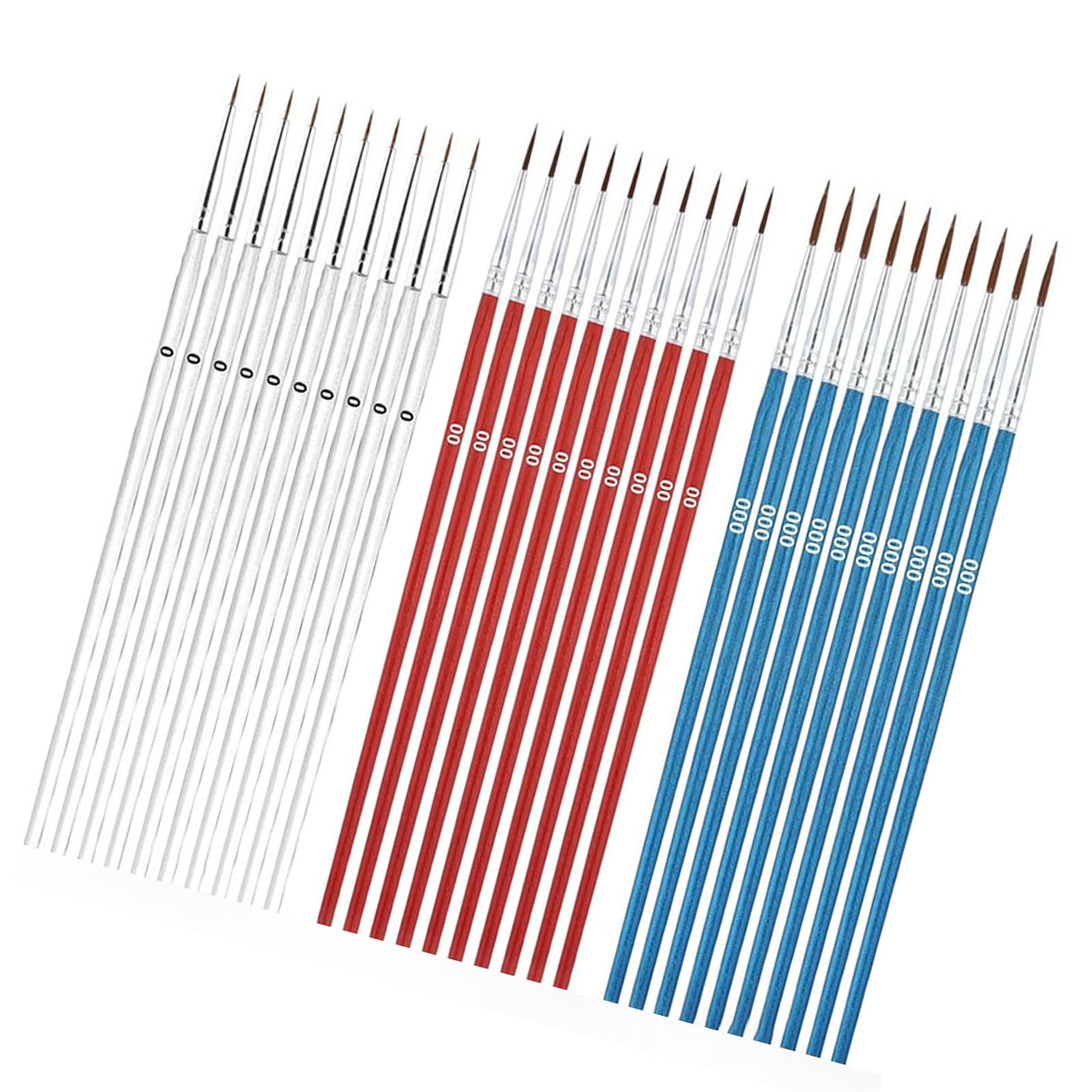 Detail Paint Brush Set 30Pcs Wood Handle Miniature Brush for Fine Detailing and Acrylic Watercolor Oil Face Painting Art Brushes