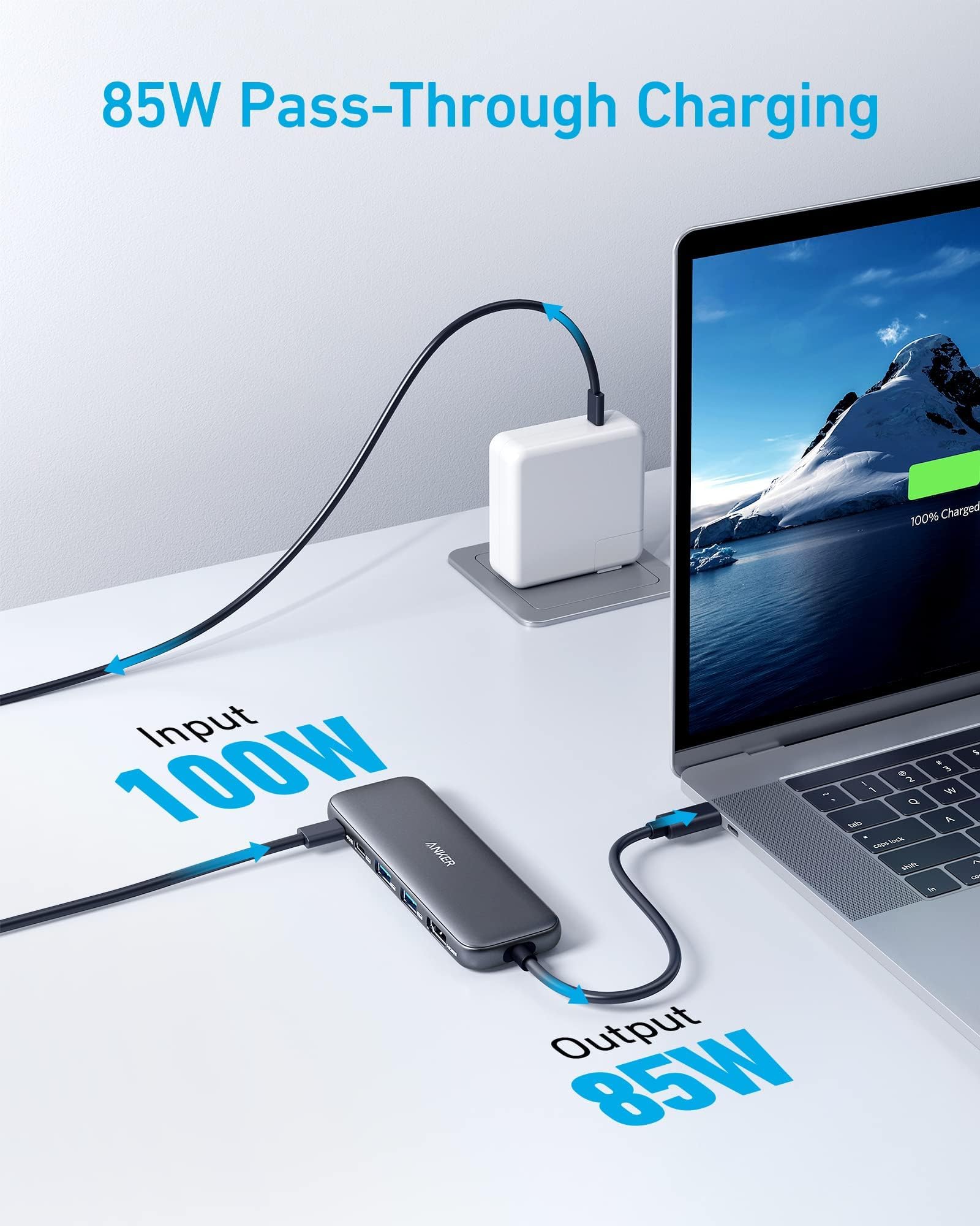 Anker Hub USB C, Hub USB-C 332 (5 in 1) con display HDMI 4K, porta dati da 5 Gbps e 2 porte USB-A per MacBook Pro, Air, Dell XPS, Lenovo Thinkpad, laptop HP Altro