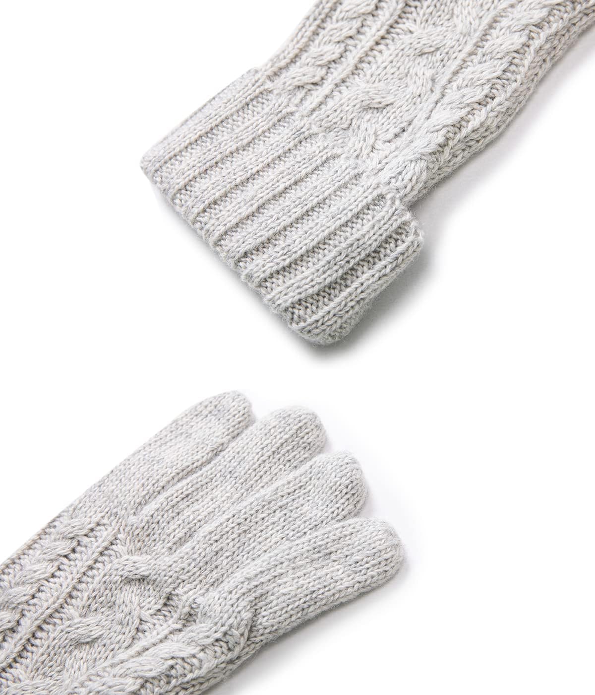Villand 3 in 1 Womens Wool Hat Gloves & Scarf Winter Set, 3 Piece Cable Knitted Beanie Hat for Women with Gift Box