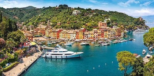 Miniatura 2 de CASTORLAND Rompecabezas de 4000 piezas, vista de Portofino, Italia, paisaje romántico, rompecabezas turístico, vacaciones italianas, paisaje,