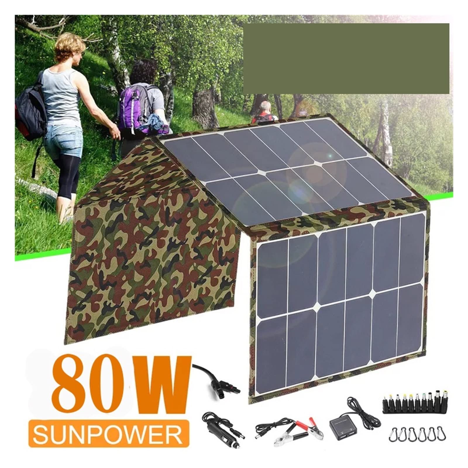 Pannello Solare Pannello Solare Solare 80W Solar Folding Pack Energy Storage Power Pannello Solare Modulo Fotovoltaico