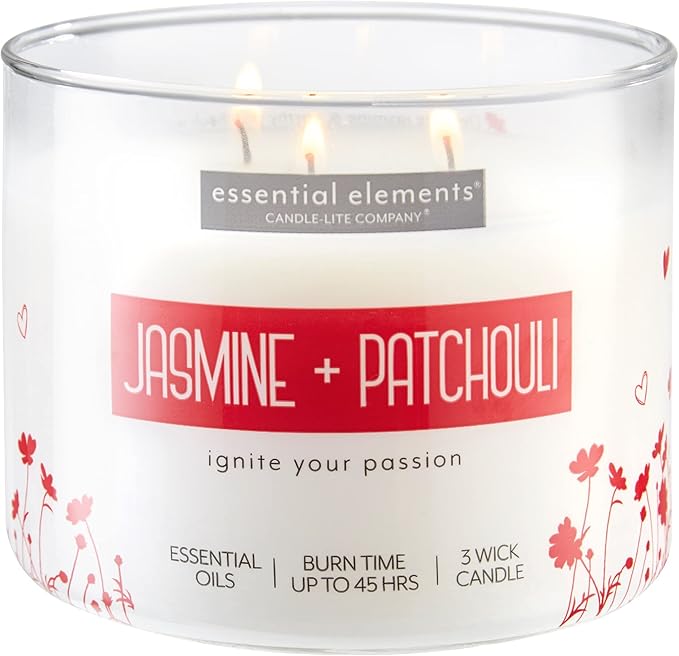 Essential Elements by Candlelite Scented Candles, Jasmine & Patchouli
