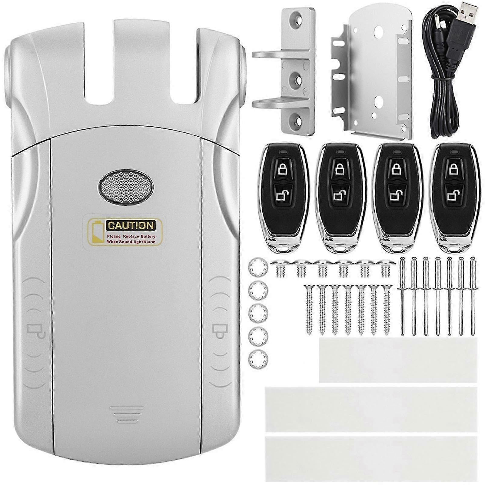 Wafu Wireless Invisible Keyless Electronic Lock Remote Control Touch Locked&Unlock (Type B)