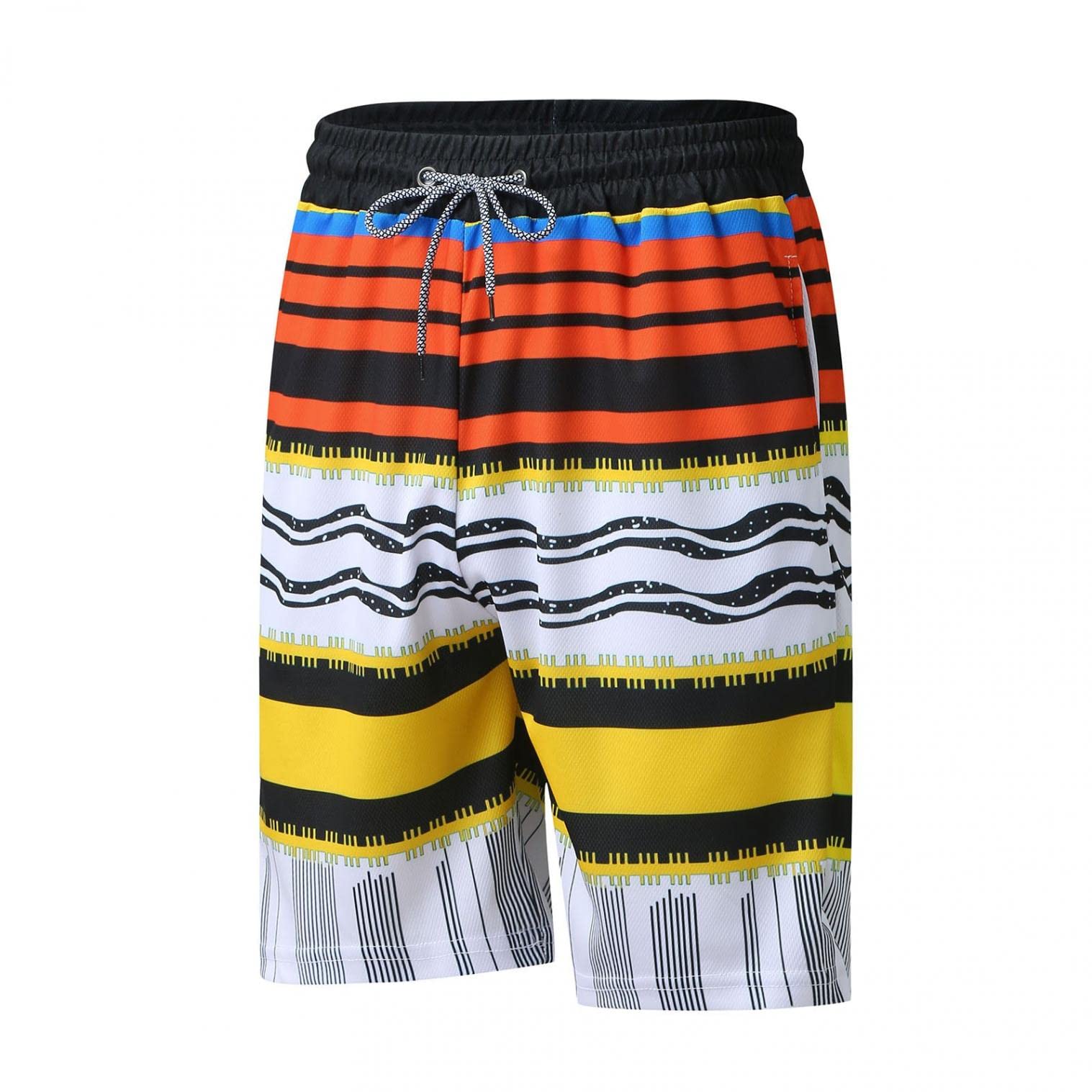 Męskie kąpielówki na lato, na plażę, do surfowania, z podszewką z siateczki, żółty, 4XL