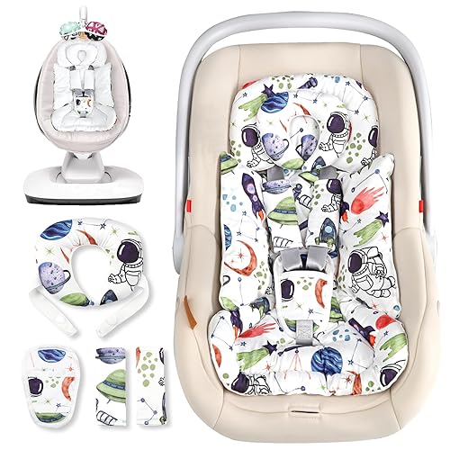 Inserto de asiento de automóvil infantil con cojín extraíble para bebé, inserto reversible para asiento de automóvil recién nacido para soporte de
