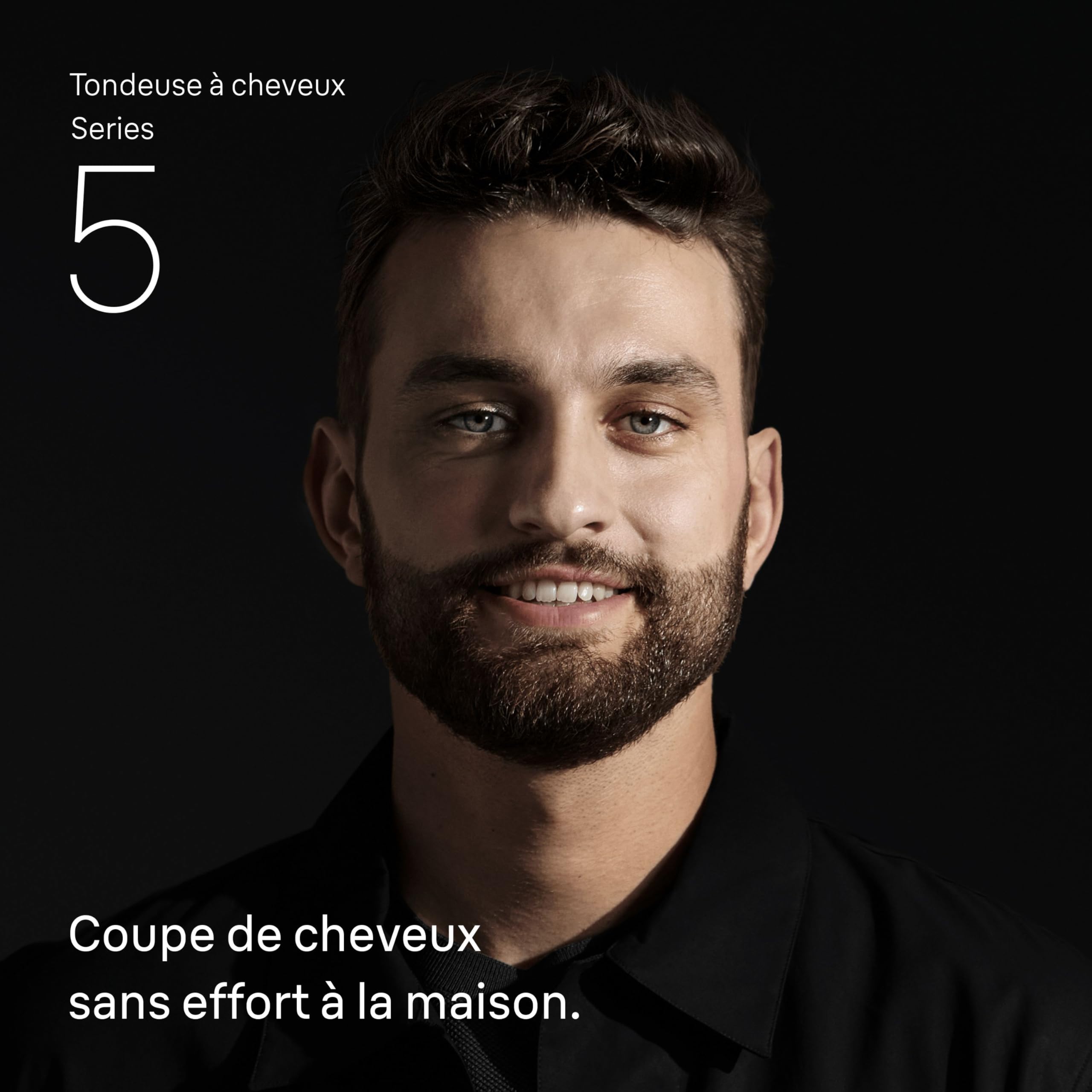 Braun Tondeuse Electrique Homme, à Cheveux, Series 5 HC5530, Noire | Lavable, Batteries Rechargeable, 2 Sabots, 17 Réglages de Longueurs, Lames Affutées et Inusables