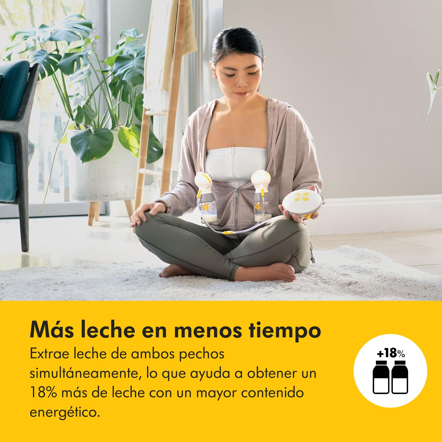 Medela Swing Maxi Extractor de leche eléctrico doble, más leche en menos tiempo, recarga mediante USB, embudos PersonalFit Flex y tecnología 2-Phase Expression