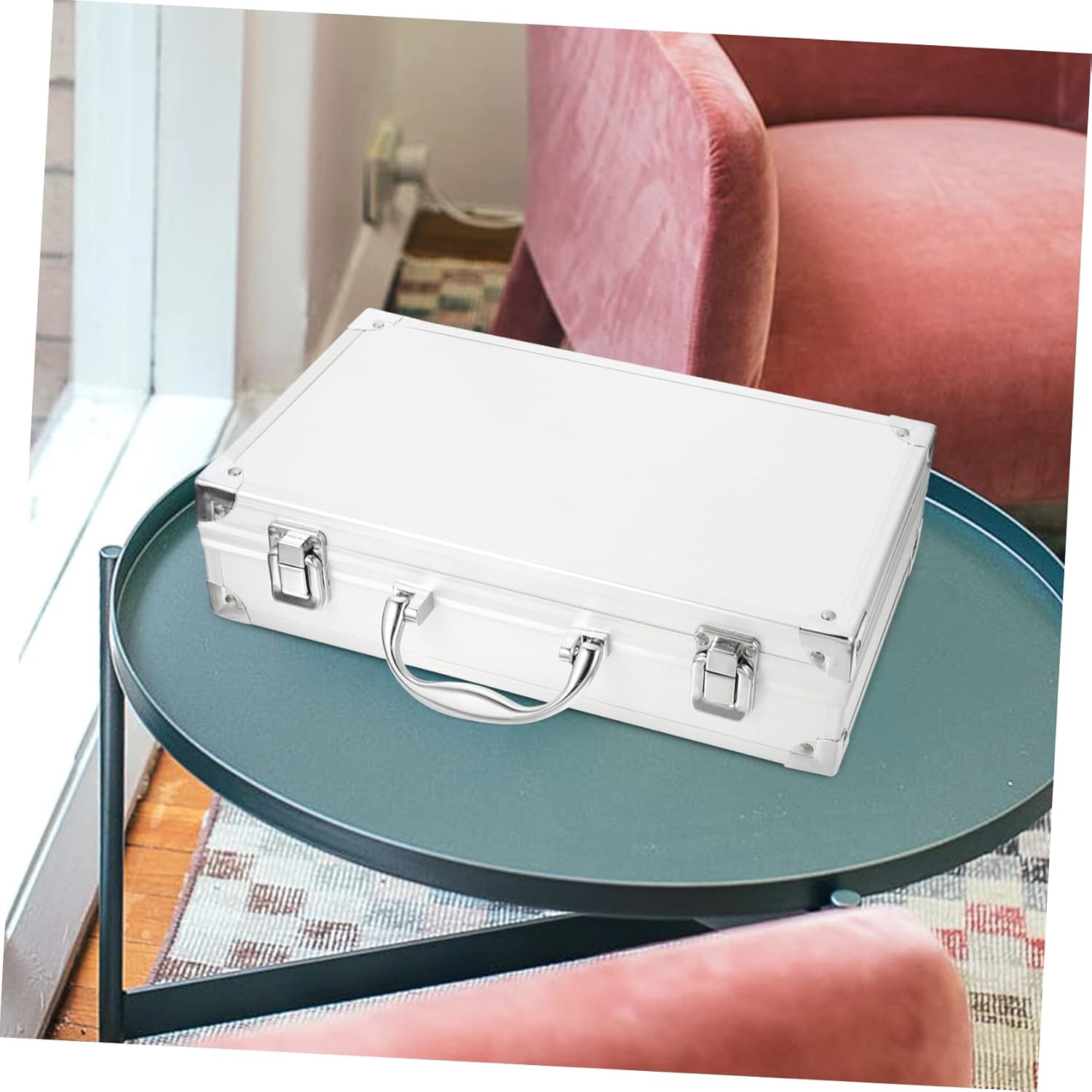 Aluminum Multifunctional Tool Storage Box Lock Portable Medicine Case for Medical Supplies Makeup Organizer 1-Piece Heavy-Duty Hard Case