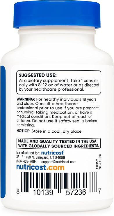 Nutricost Dihydroberberine Capsules (200mg, 60 Capsules)