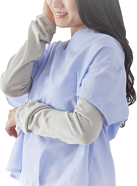 Amazon Co Jp 太陽ニット やわらかシルクマルチカバー シルク Uvケア 冷房対策 アームカバー レッグウォーマー S51 グレー 服 ファッション小物