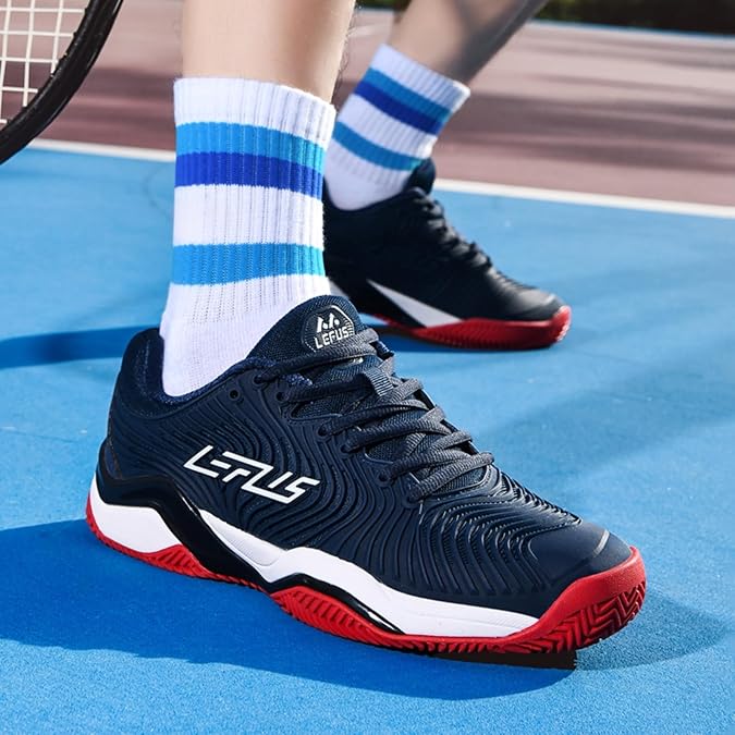 Men's Tennis & Racquetball Anti Slip Court Sneakers Cushioned, Breathable for Men and Women