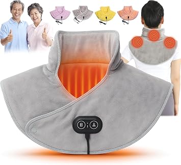 Thermal Ease Pro، Thermaease Pro للرقبة والكتف، وسادة تدفئة Therma Ease Pro للرقبة والكتف، Thermaease Pro، ThermaeasePro، غطاء تدفئة USB للرقبة باللون الرمادي