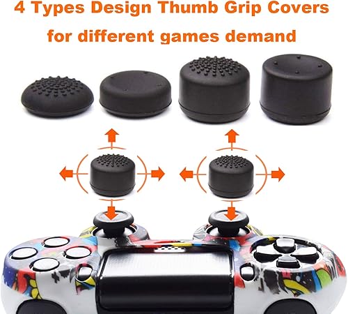 Miniatura 9 de Skin para empuñaduras de controlador de PS5, cubierta con patrón de textura de piel para Playstation 5, funda de silicona antideslizante a prueba de