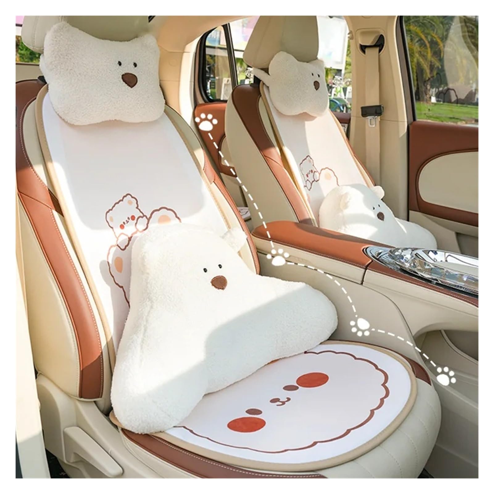 cuscino sedile auto Fiocco for cuscino di supporto lombare for auto in peluche