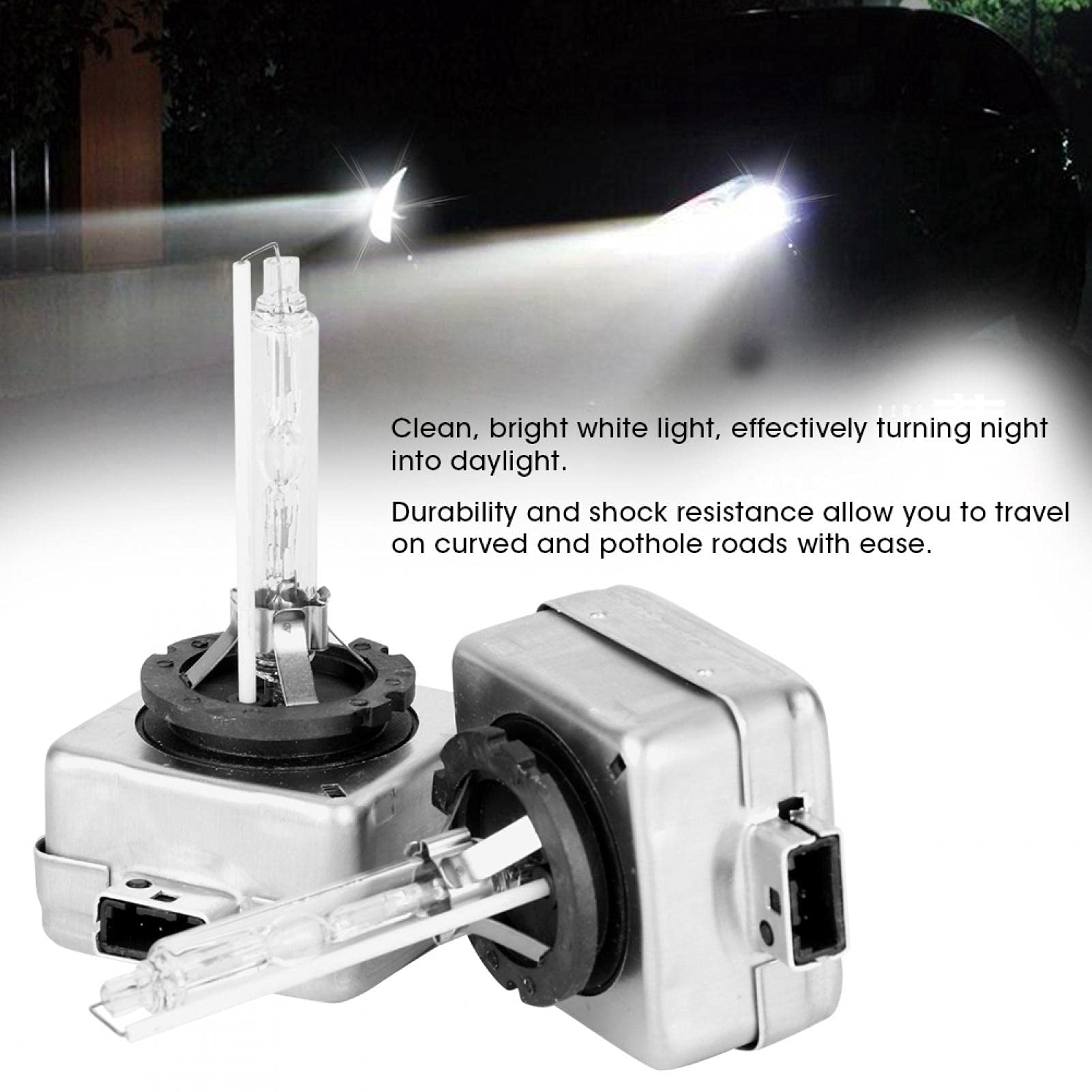 Ampoule blanche brillante au xénon, 2 ampoule blanche D1S 12V 6000K 35W de remplacement