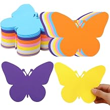 Ireer 48 Pcs Large Foam Butterfly Cutouts 6 Inch Colorful Spring Bulletin Board Decoration Butterfly Shaped Cutouts for Spring Teacher Classroom DIY Crafts School Office Wall Decor
