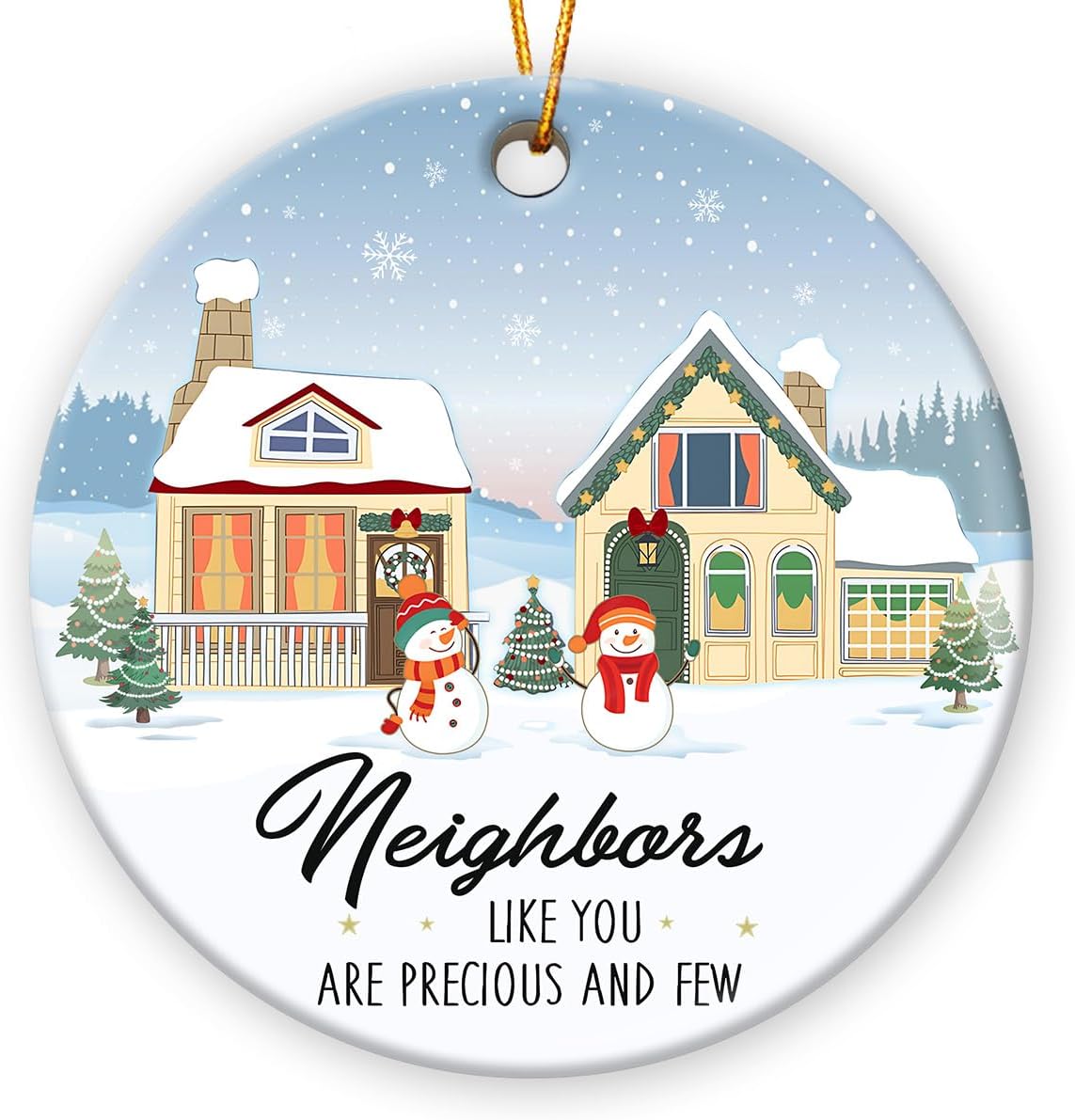 Neighbor Christmas Ornament 2025, Meaningful Thank You Gifts for Good Neighbors Friends, Birthday, Friendship Gifts for Women, Neighbors Like You Ornament for Christmas Decoration