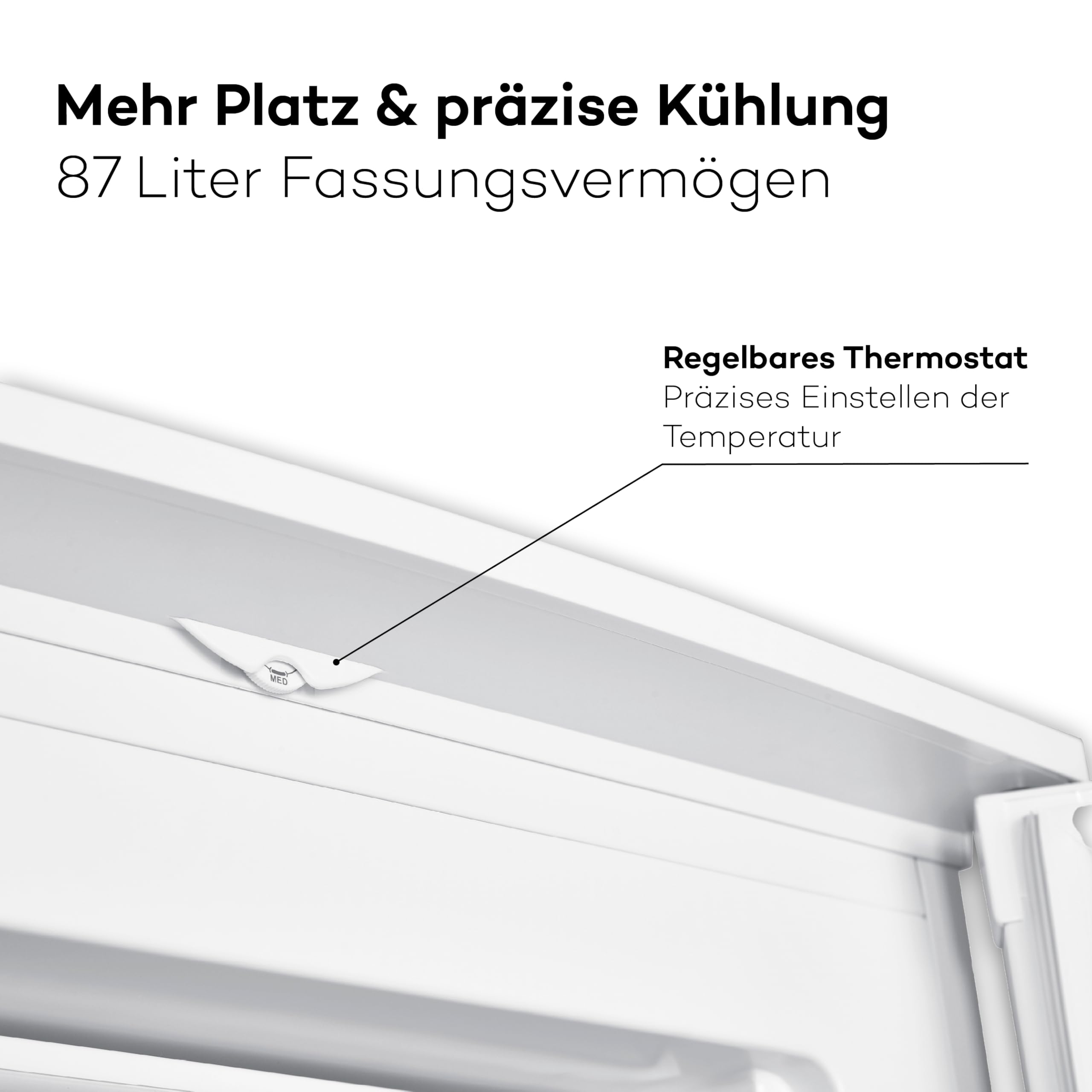 SCHOEPF GS87SB Gefrierschrank 85 cm 87 L Energieeffizienzklasse B 37 dB 4-Sterne-Gefrierfach Weiß