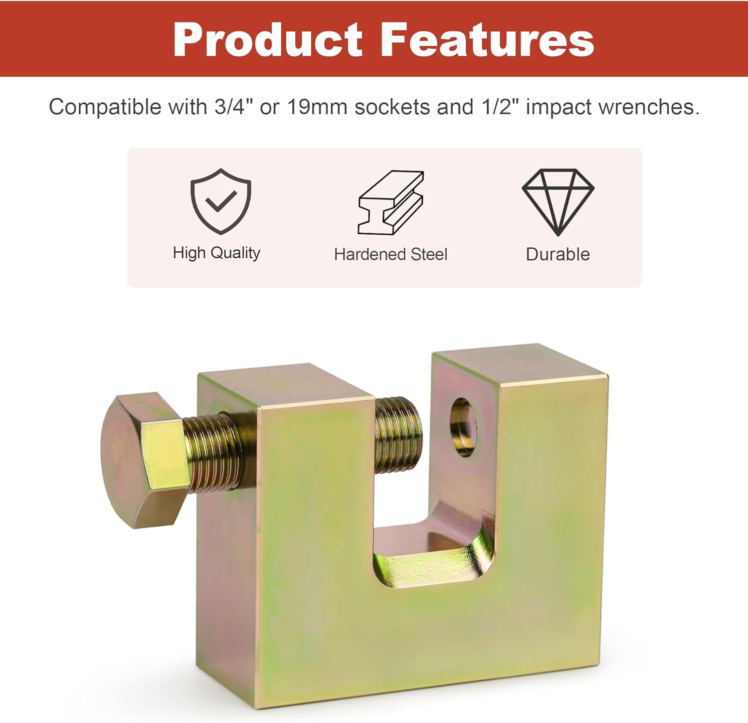 Self-Piercing Rivet Insert Tool 21960 Compatible with 3/4" or 19mm Sockets and 1/2" Impact Wrenches