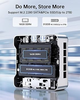 KAMRUI Essenx E2 Mini PC 11 Pro Twin Lake N150 Mini Computer, 16GB