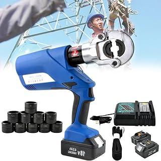 High strength hardness Rugged portable tools Handheld Rechargeable Hydraulic Pliers,18v Electric Hydraulic Crimping Tools,Hydraulic Crimping Pliers,Battery Powered Cable Pliers,EZ-300 (Size : 300)