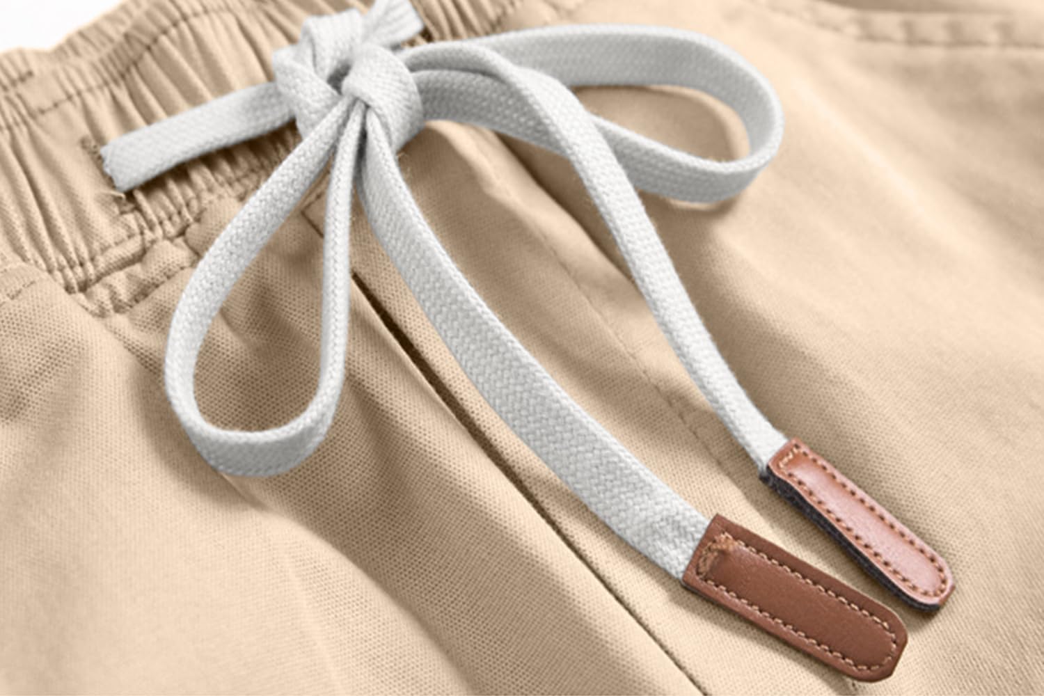 SHOOYING Boy's Cargo Pants Cotton Casual Elastic Joggers Trousers, 6-14 Years 6-7 Years I-khaki