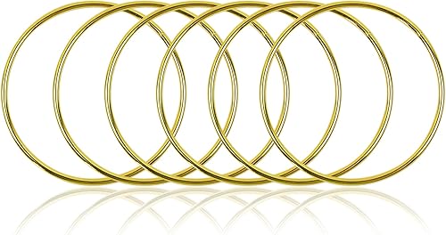AUEAR, Atrapasueños de metal de 3 pulgadas, aro de macramé dorado para atrapasueños, manualidades, manualidades, manualidades, decoración de boda,