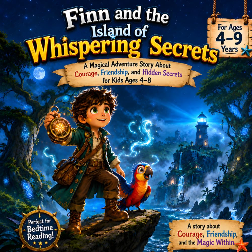 Finn and the Island of Whispering Secrets: A Magical Adventure Story About Courage, Friendship, and Hidden Secrets for Kids Ages 4–8 (The Adventures of Finn)